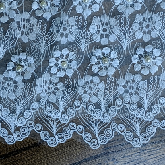 N by Nancy Pearl Embellished Sheer Tunic, Size M - Picture 4 of 5